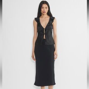 ARITZIA TONKA SATIN BLOUSE